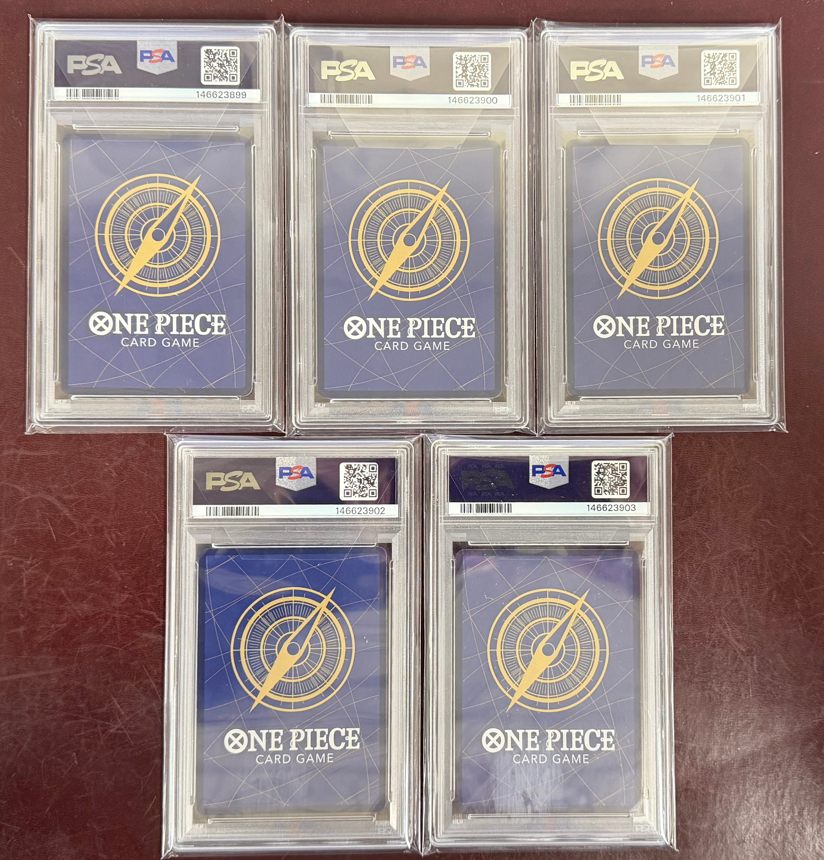 2025 One Piece Five Elders Demon God Special Art Rare Sequential PSA 10-9 Set