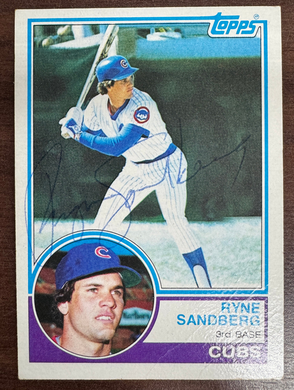 1983 Topps Ryne Sandberg RC #83 Signed Autographed JSA