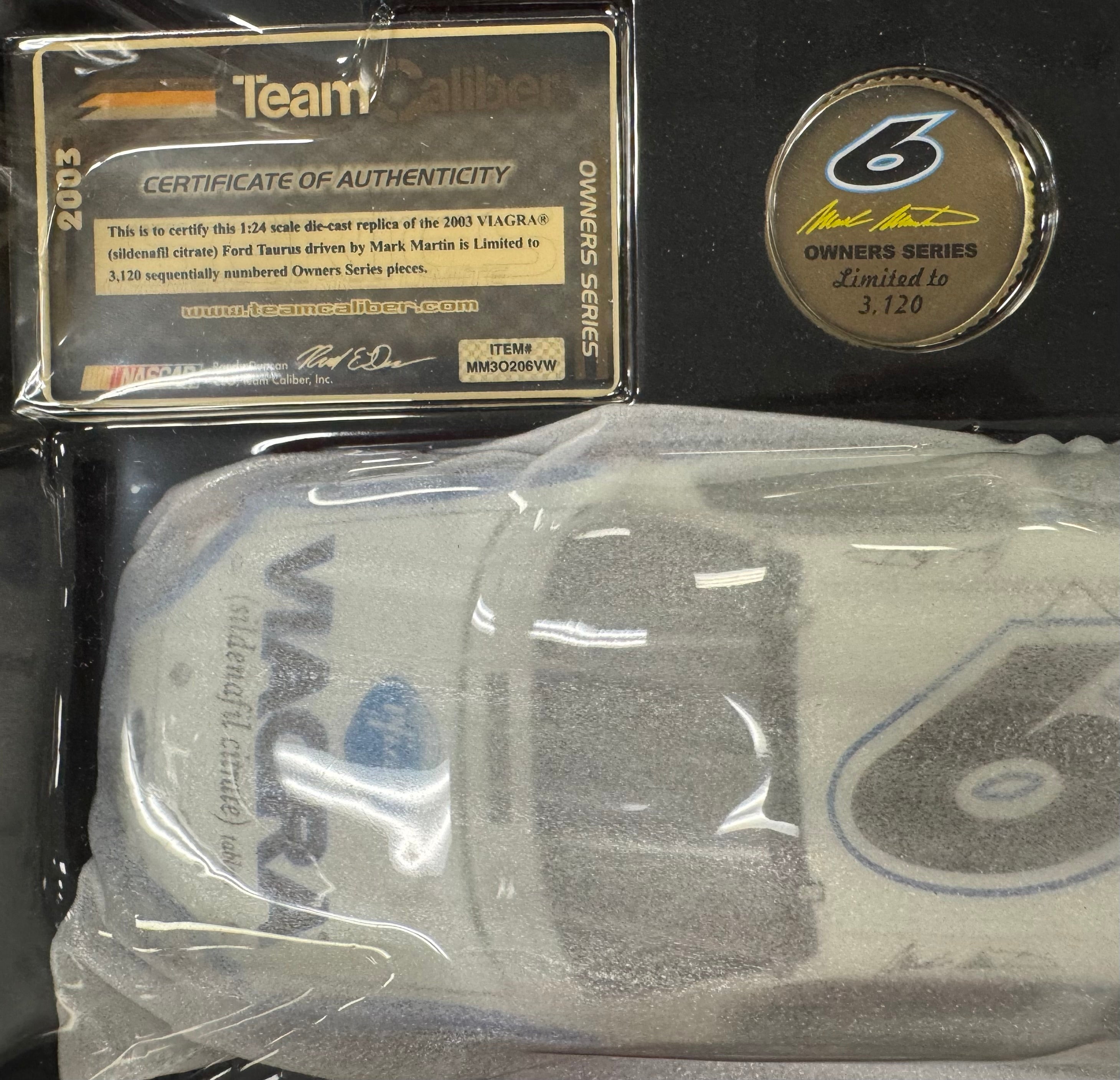 Mark Martin #6 Viagra 2003 Team Caliber 1:24 Diecast Car /3120