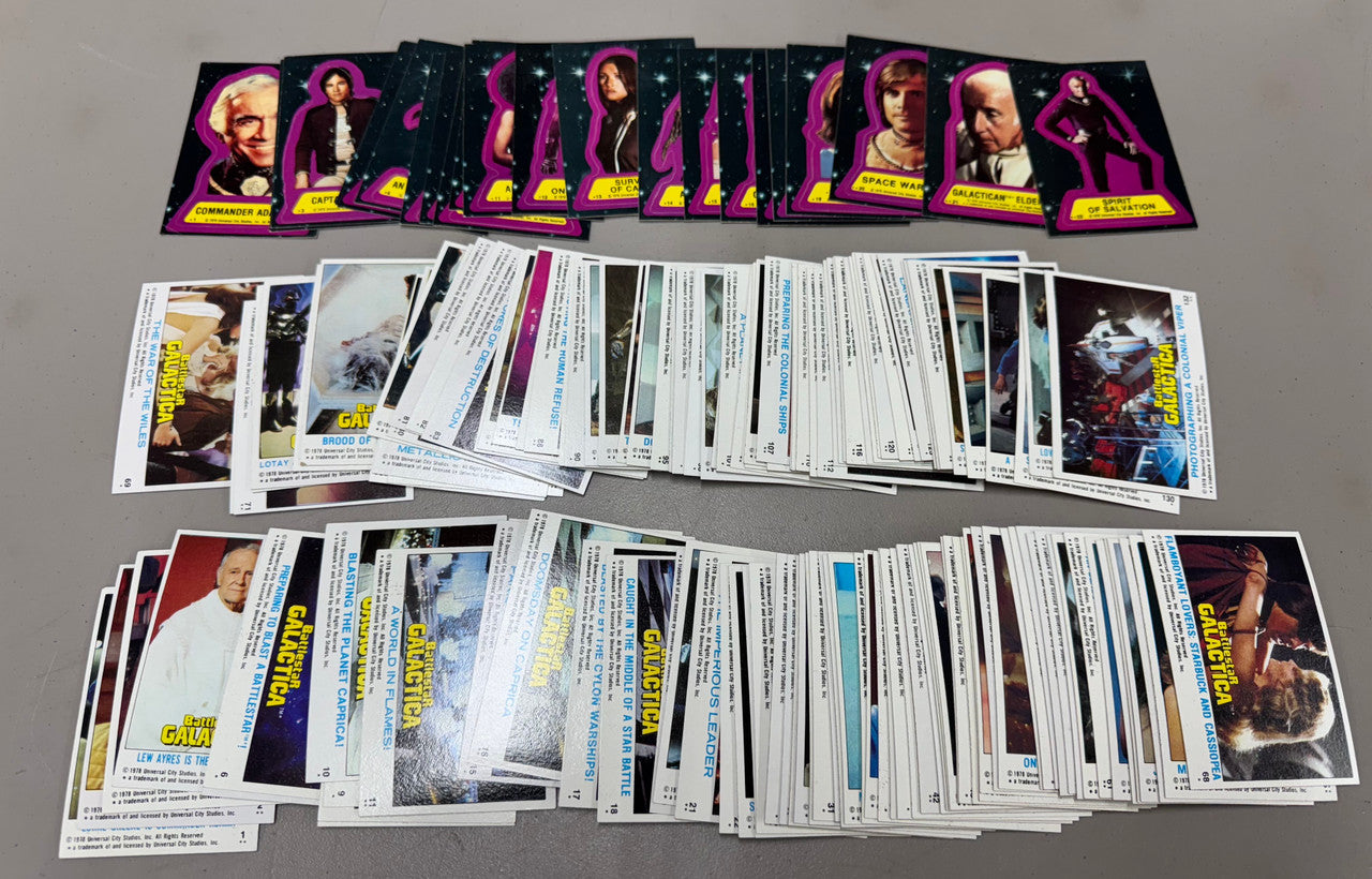 1978 Topps Battlestar Galactica Complete Set (132) W/ Stickers (22) EX