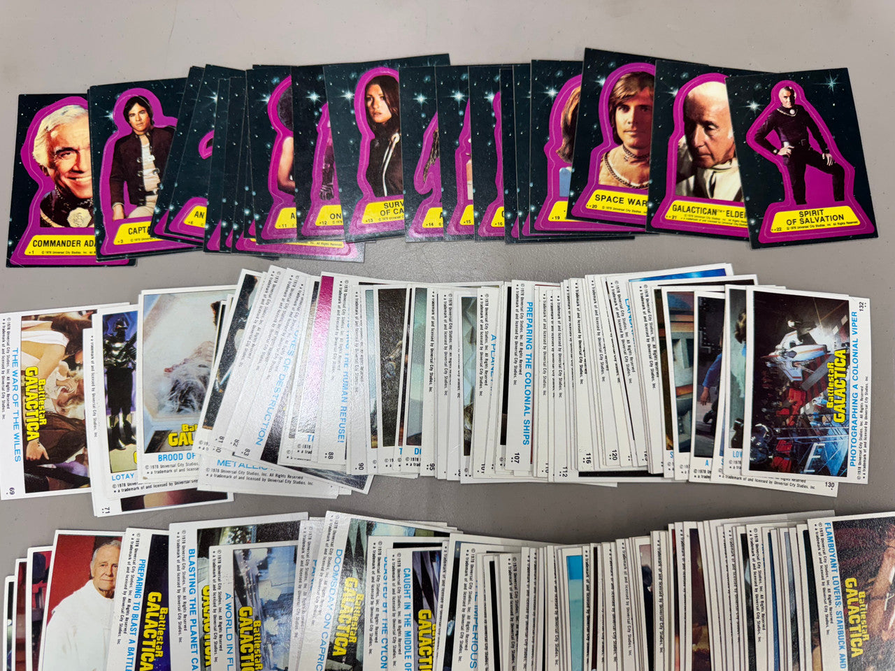1978 Topps Battlestar Galactica Complete Set (132) W/ Stickers (22) EX