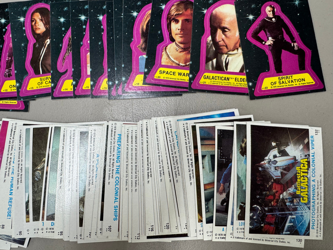 1978 Topps Battlestar Galactica Complete Set (132) W/ Stickers (22) EX