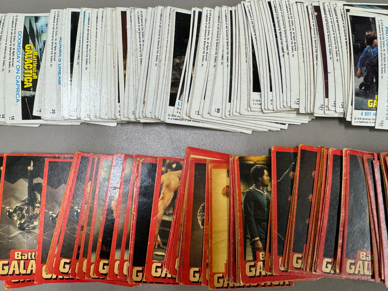 1978 Topps Battlestar Galactica Vintage Card Lot (168) Poor