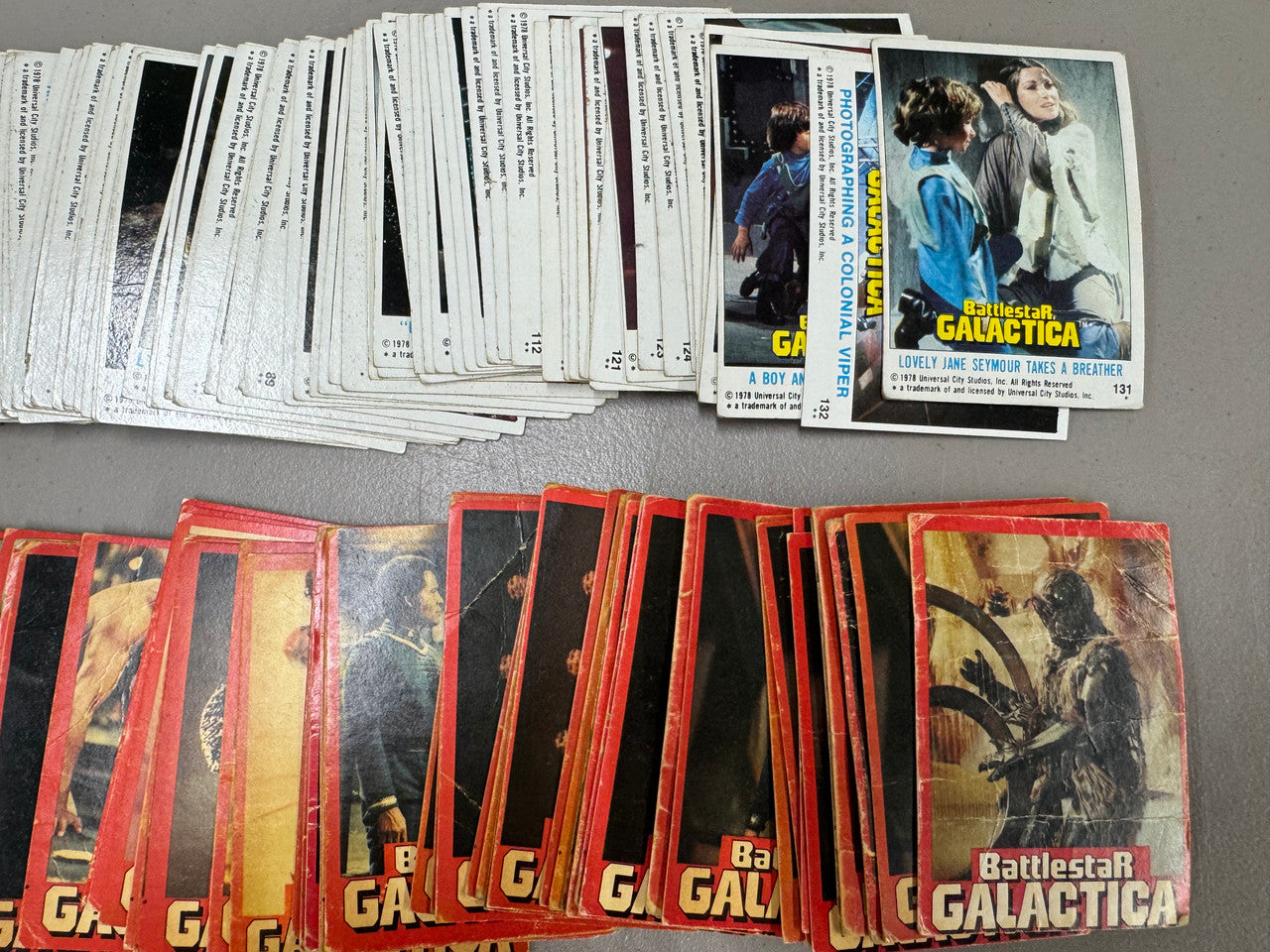 1978 Topps Battlestar Galactica Vintage Card Lot (168) Poor