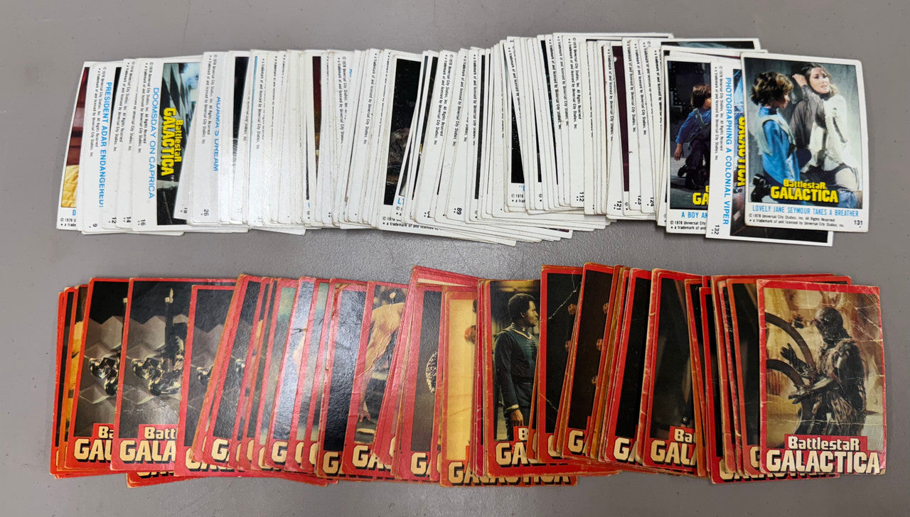 1978 Topps Battlestar Galactica Vintage Card Lot (168) Poor
