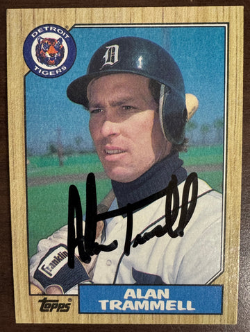 1987 Topps Alan Trammell #687 Signed Autographed JSA