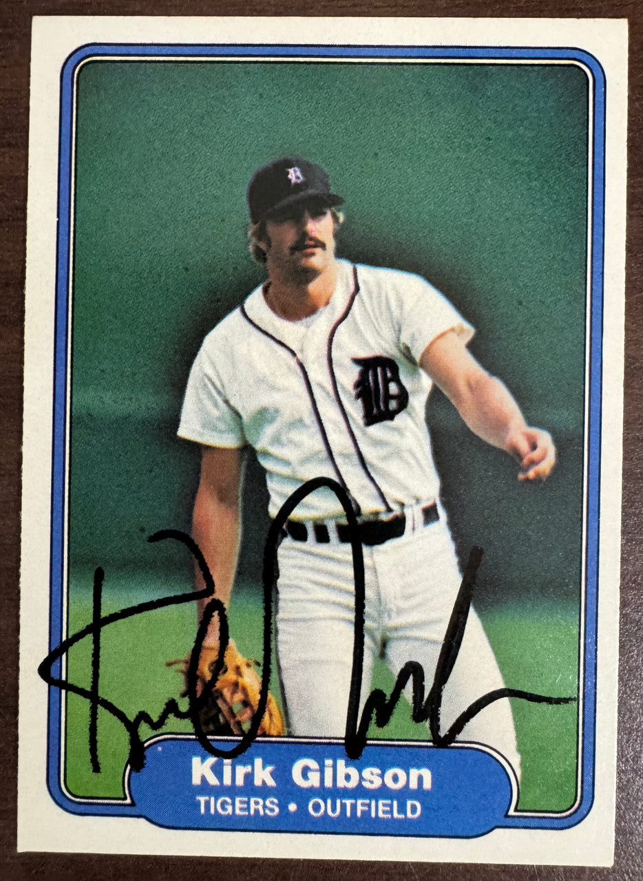1982 Fleer Kirk Gibson #267 Signed Autographed JSA