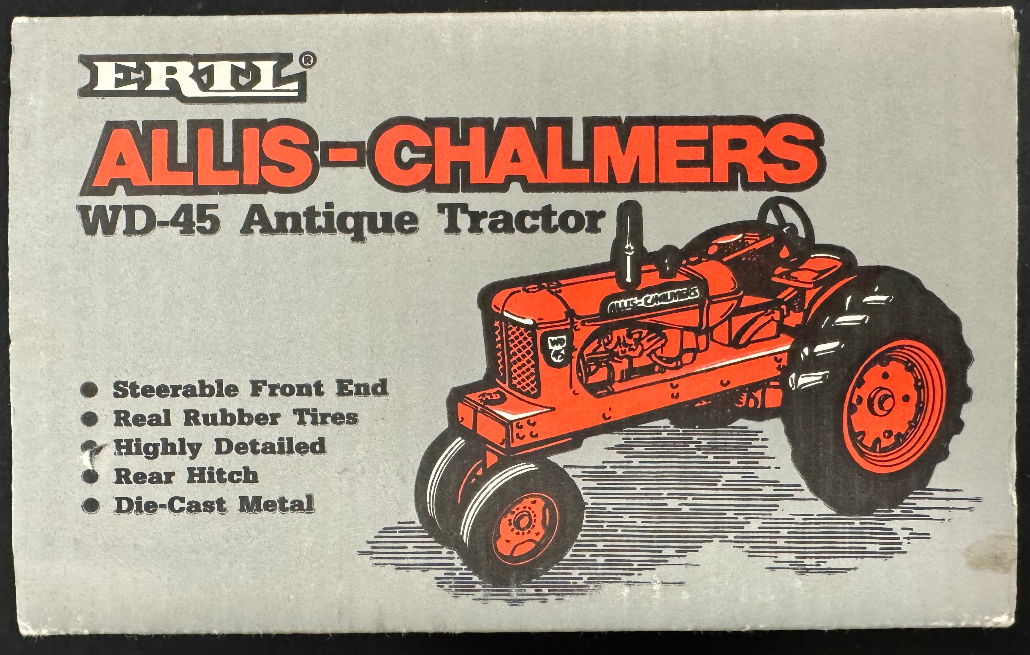 1985 ERTL Allis-Chalmers WD-45 Diecast 1:16 Tractor With Box