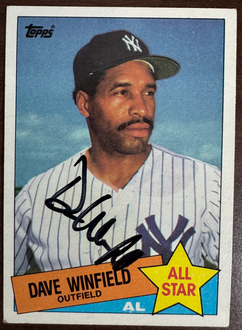 1985 Topps Dave Winfield All-Star #705 Signed Autographed JSA