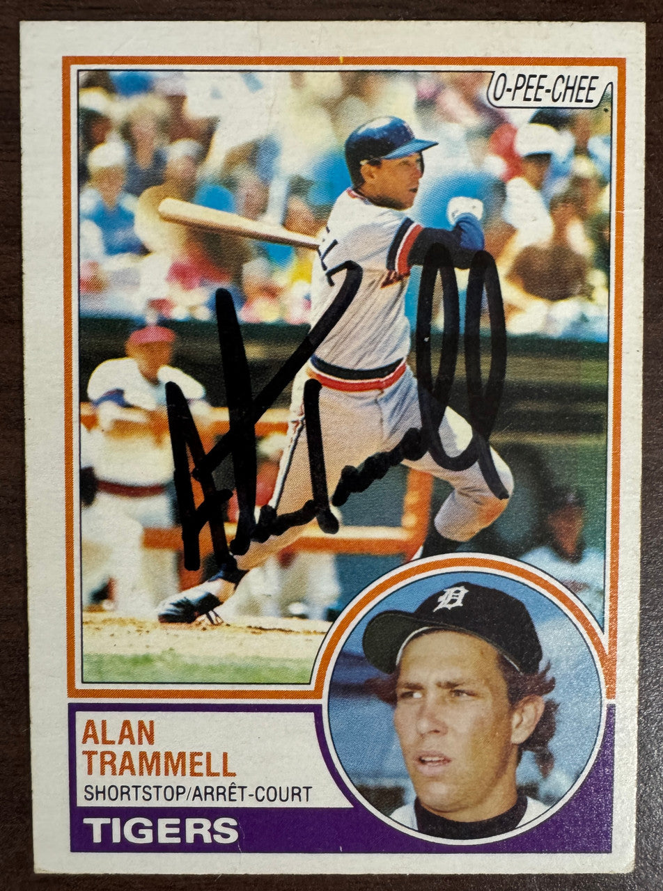 1983 O-Pee-Chee Alan Trammell #95 Signed Autographed JSA