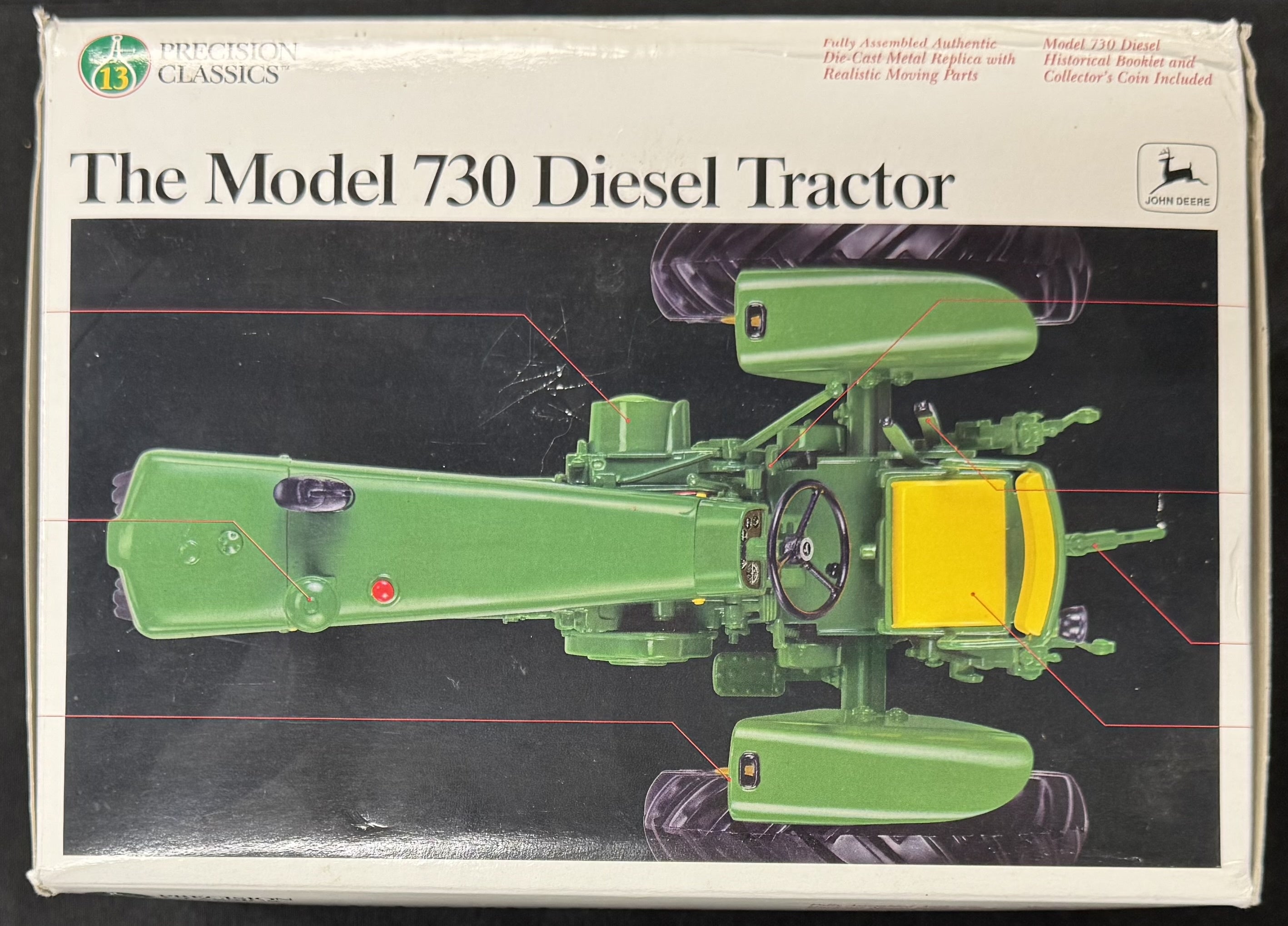 1998 ERTL Precision Classics John Deere Model 730 Diecast 1:16 Tractor With Box