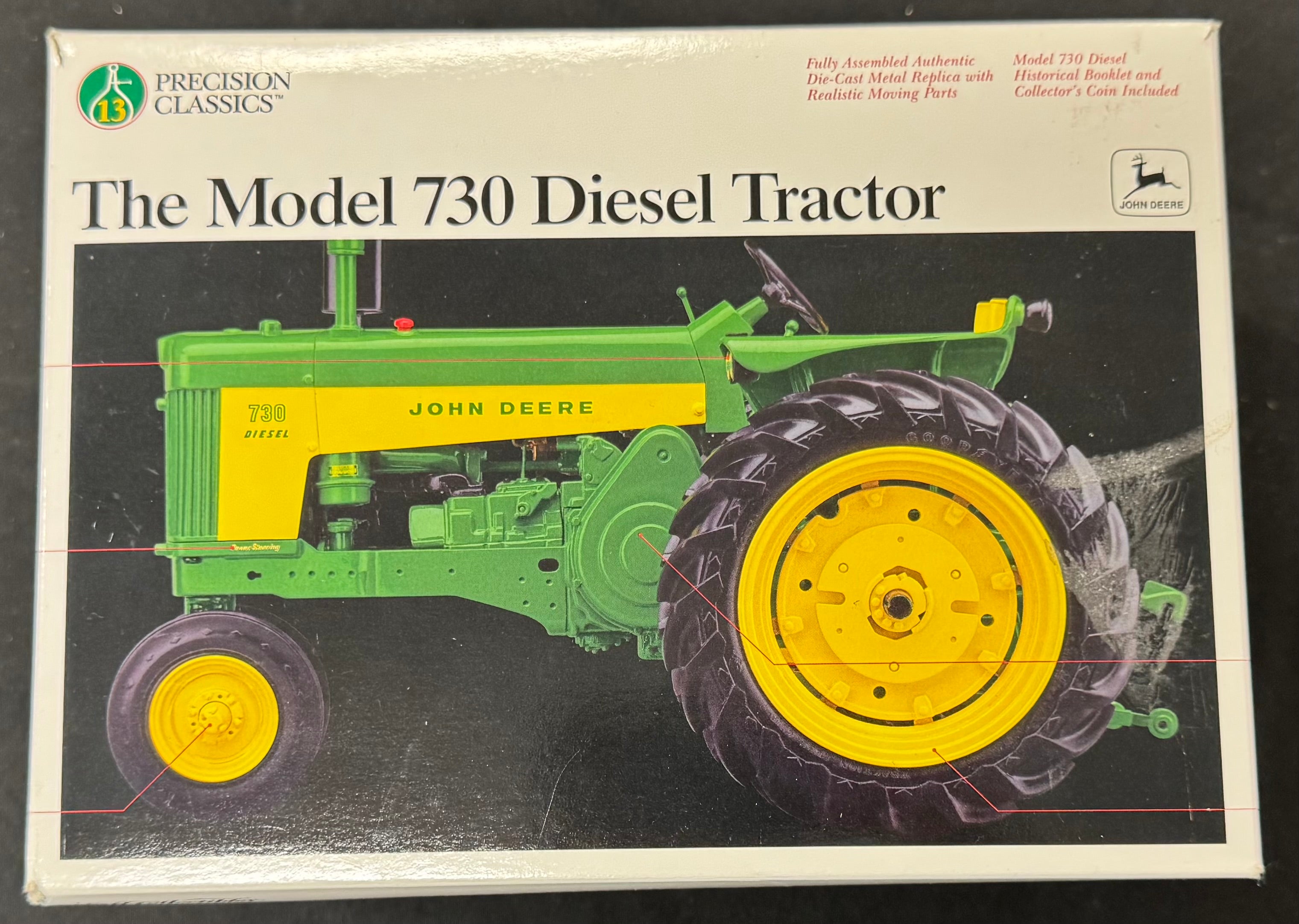 1998 ERTL Precision Classics John Deere Model 730 Diecast 1:16 Tractor With Box