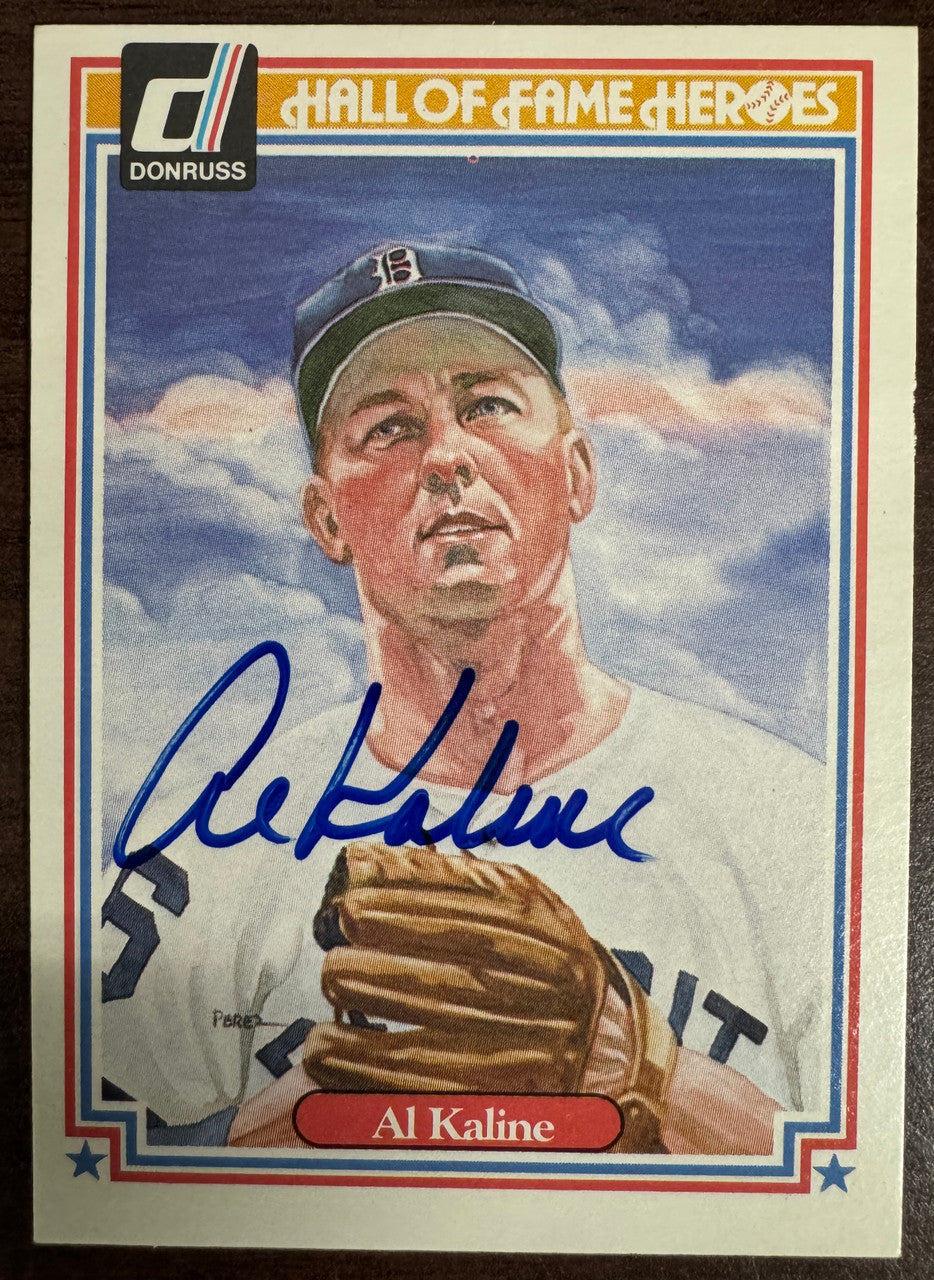 1983 Donruss Al Kaline HoF Heroes #18 Signed Autographed JSA