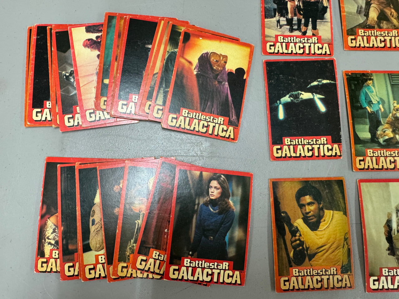 1978 Battlestar Galactica Wonderbread Complete Set (36) Poor