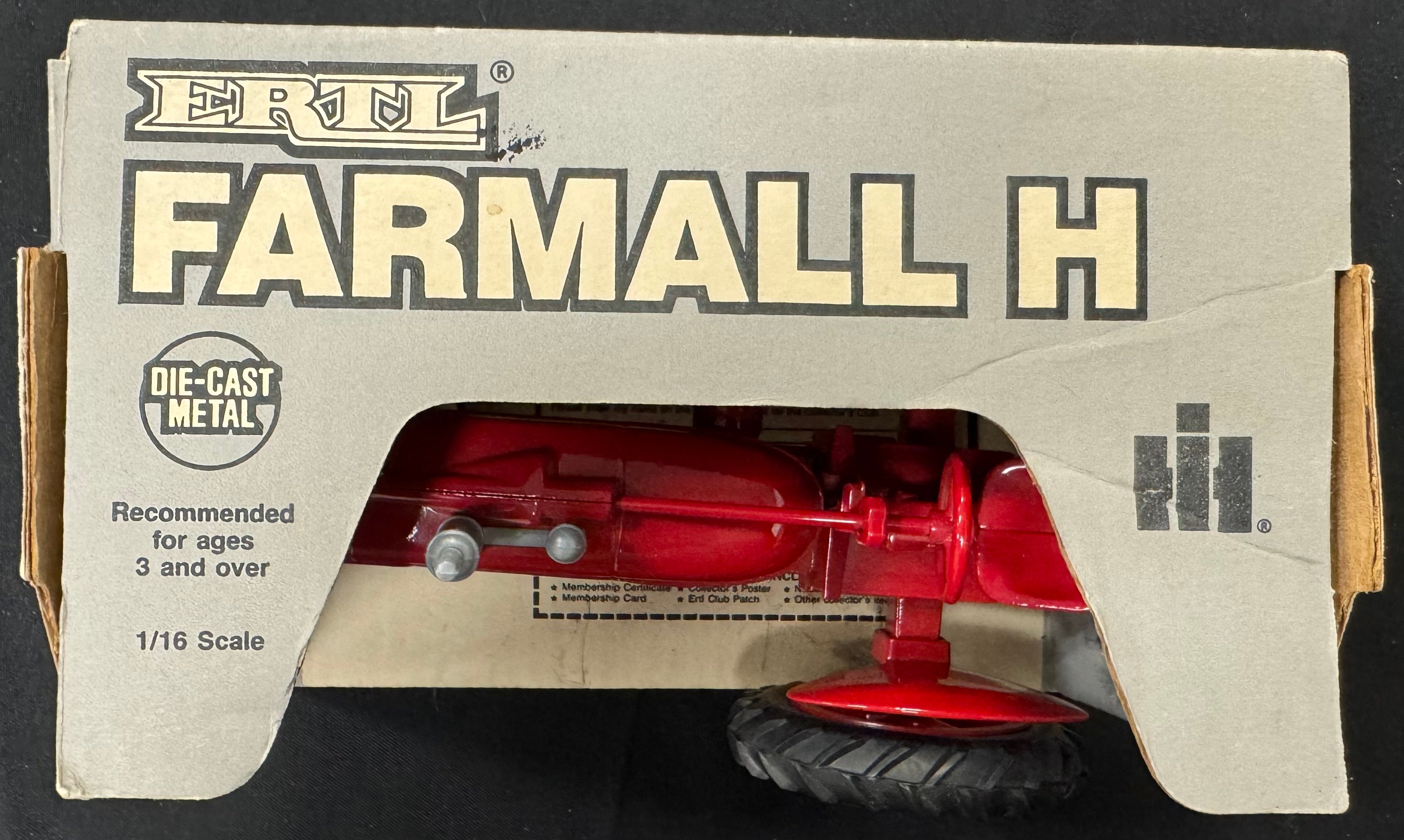 1986 ERTL Farmall H Diecast 1:16 Tractor With Box