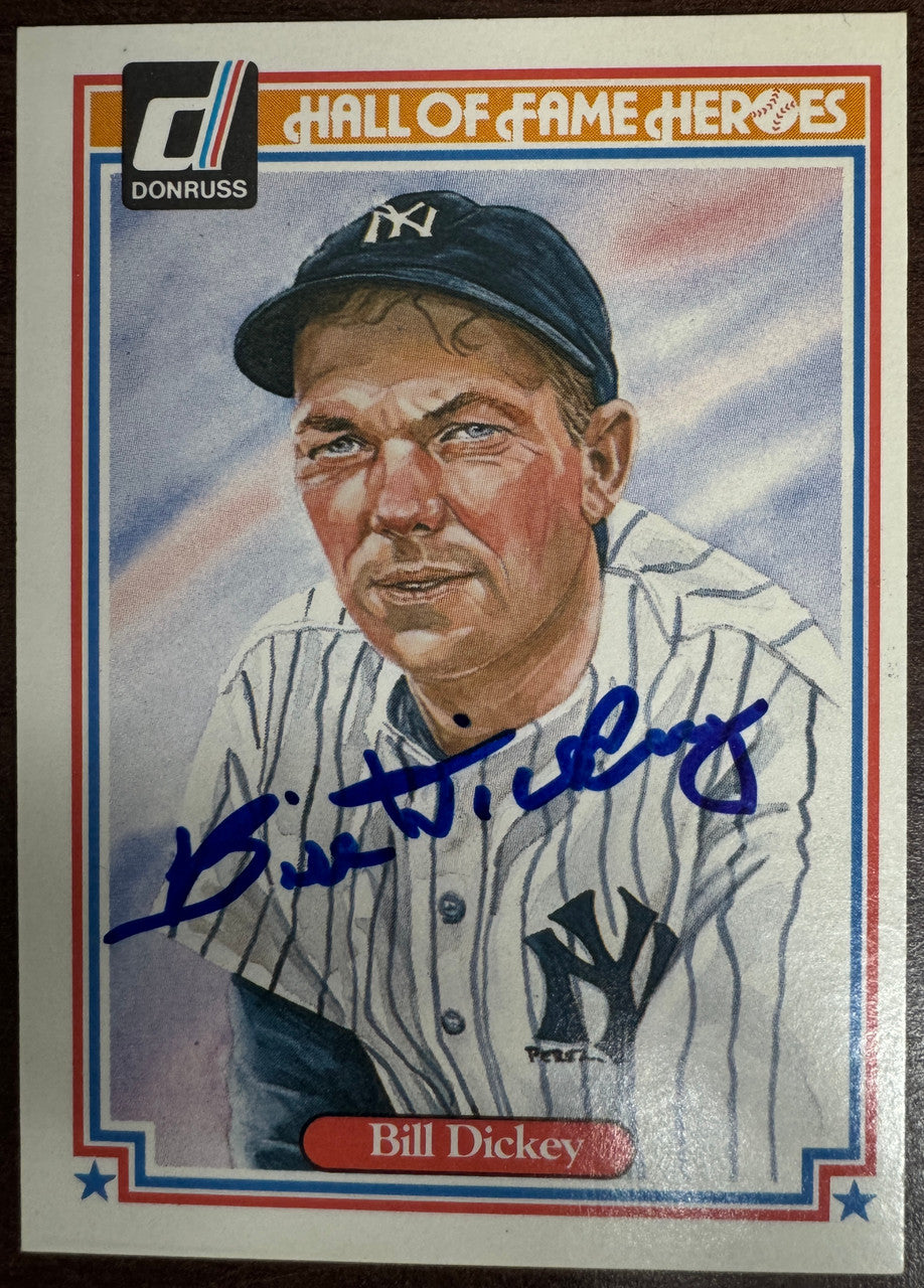 1983 Donruss Bill Dickey HoF Heroes #26 Signed Autographed JSA
