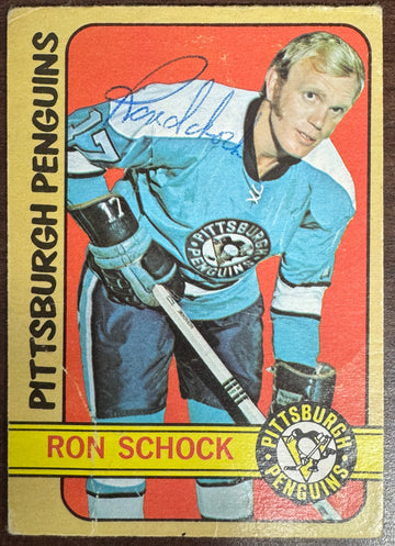 1972/73 O-Pee Chee Ron Schock #81 Signed Autographed JSA