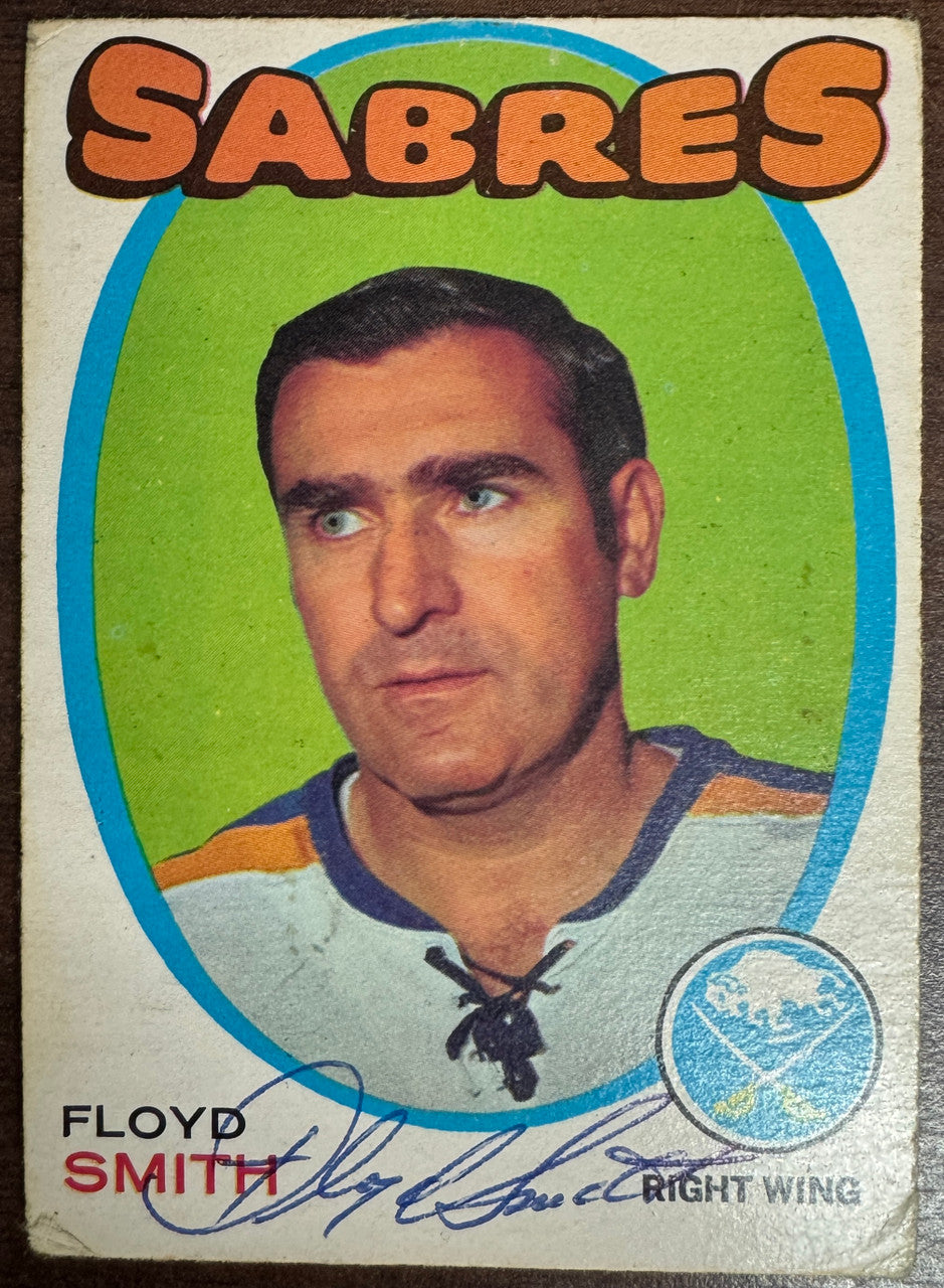 1971/72 O-Pee-Chee Floyd Smith #158 Signed Autographed JSA