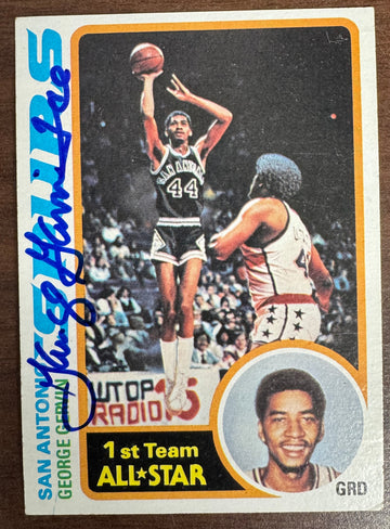 1978/79 Topps George Gervin All-Star #20 Signed Autographed JSA