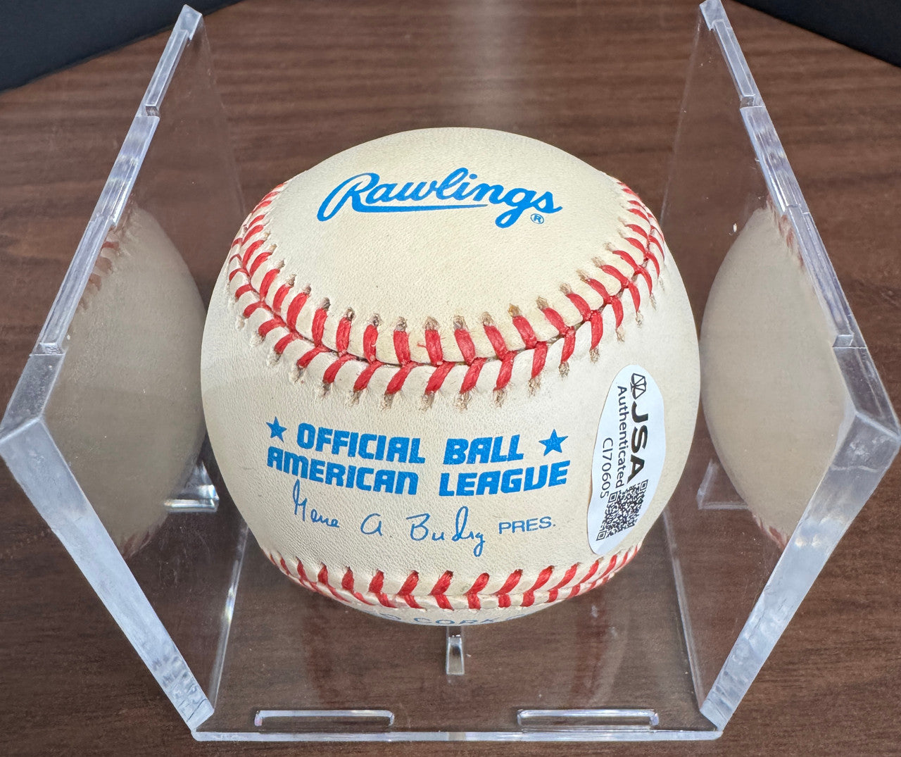 Alan Trammell Signed Autographed Rawlings OAL Baseball JSA *605