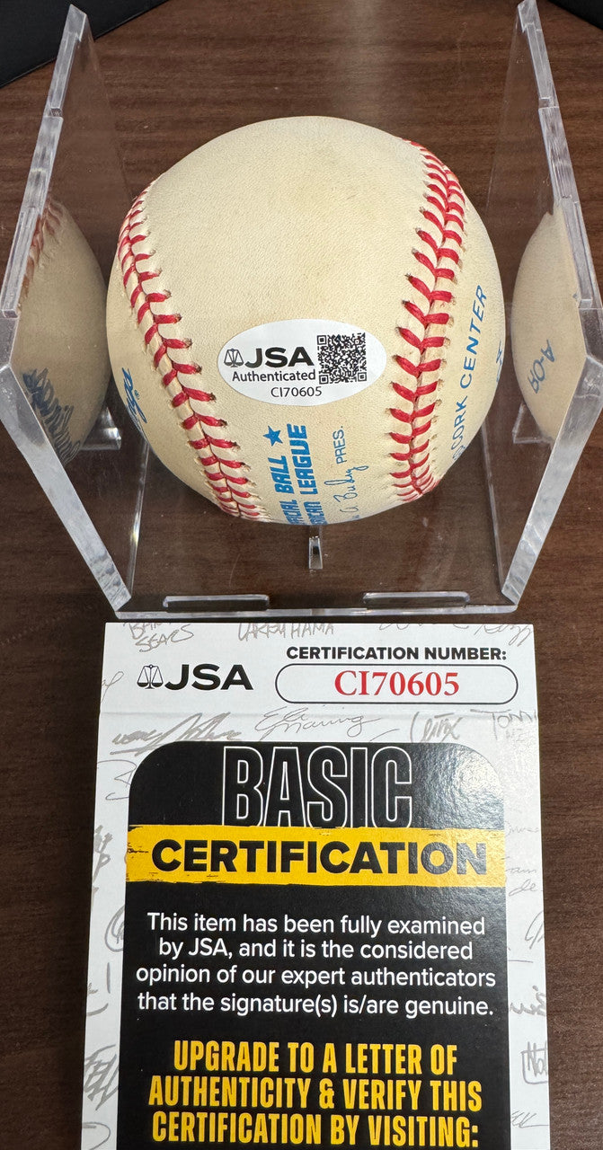 Alan Trammell Signed Autographed Rawlings OAL Baseball JSA *605