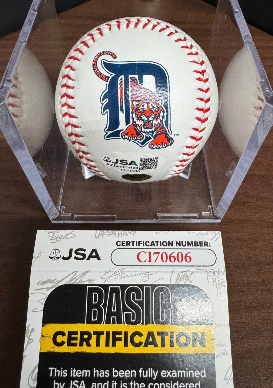 Alan Trammell Signed Autographed Detroit Tigers Logo Baseball JSA