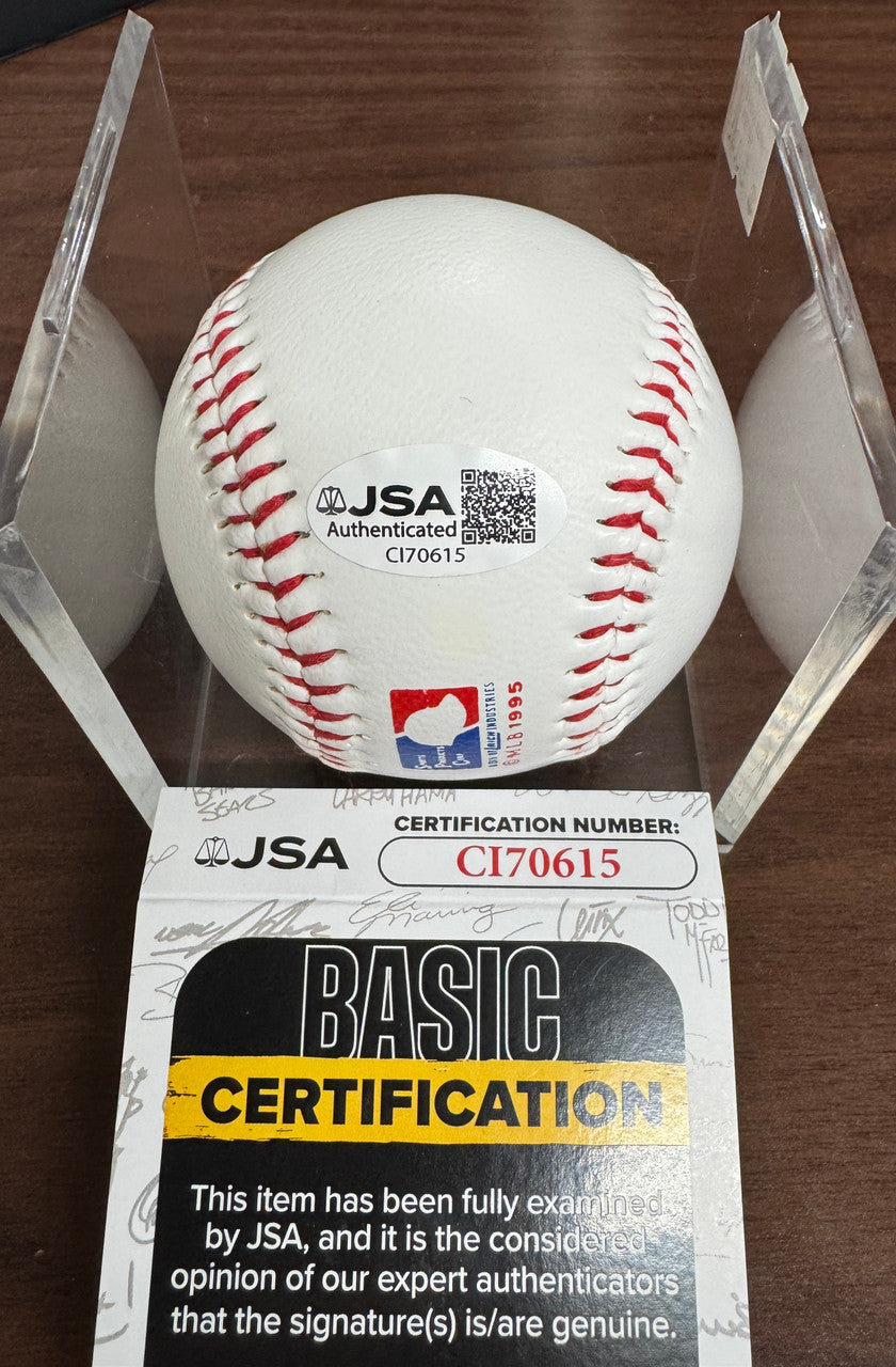Hal Newhouser Signed Autographed Detroit Tigers Logo Baseball JSA