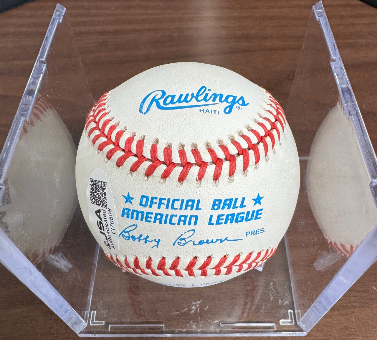 Jim Palmer Signed Autographed Rawlings OAL Baseball JSA *608