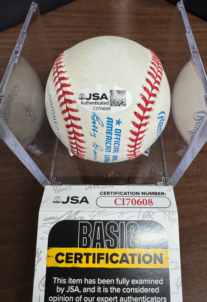 Jim Palmer Signed Autographed Rawlings OAL Baseball JSA *608