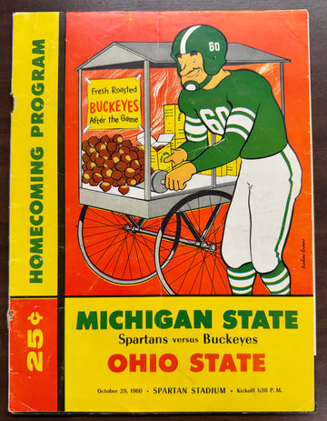 Wayne Fontes Signed Autographed 1960 Michigan State vs. Ohio State Program JSA