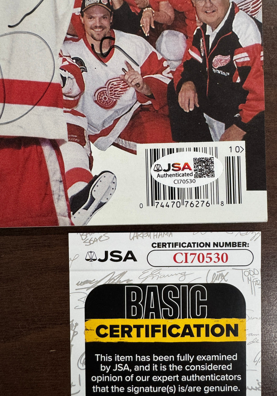Steve Yzerman Signed Autographed 1997 Inside Hockeytown Magazine JSA