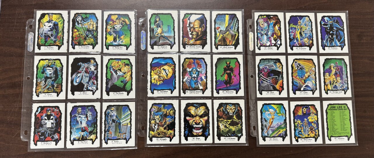 1991 Marvel Comic Images Jim Lee II Complete Card Set (45) NM