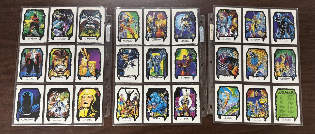 1991 Marvel Comic Images Jim Lee II Complete Card Set (45) NM