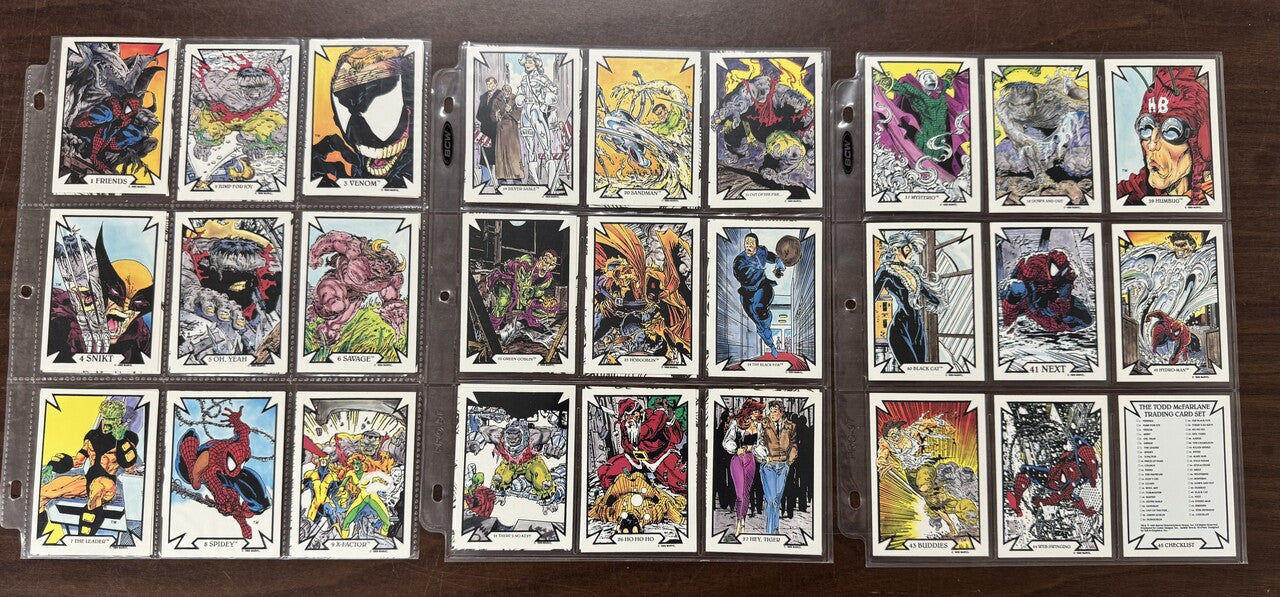 1989 Marvel Comic Images Todd McFarlane Complete Card Set (45) NM