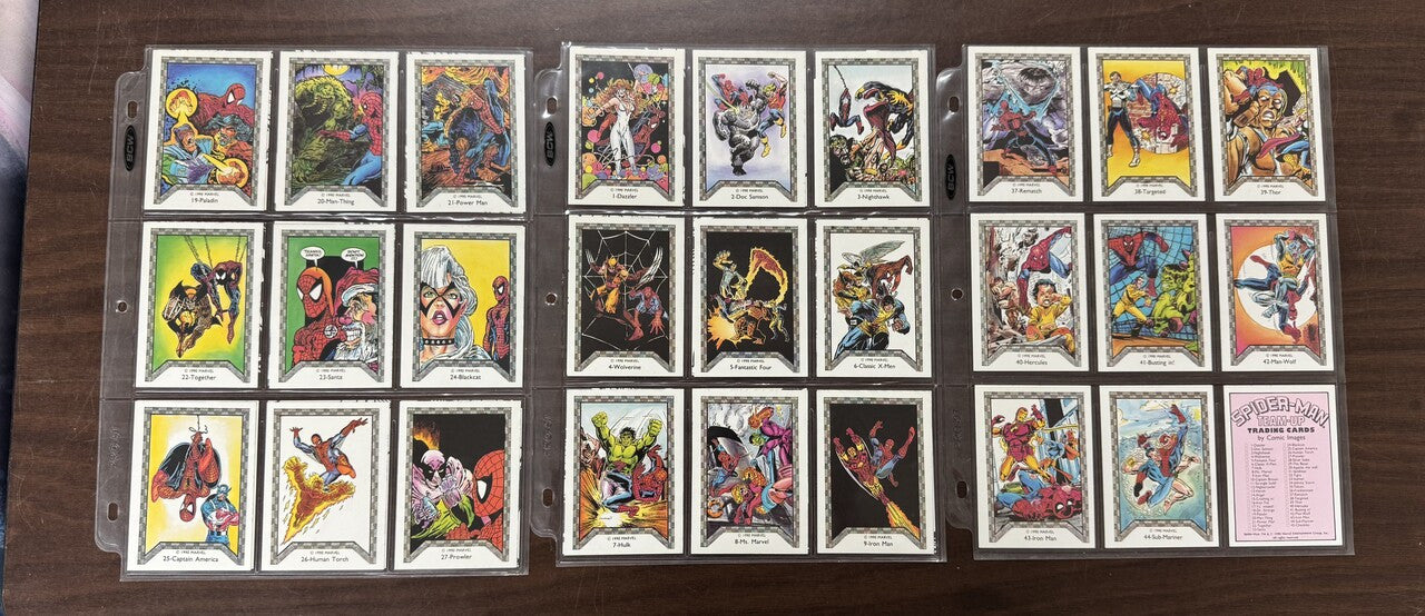 1990 Marvel Comic Images Spider-Man Team-Up Complete Card Set (45)