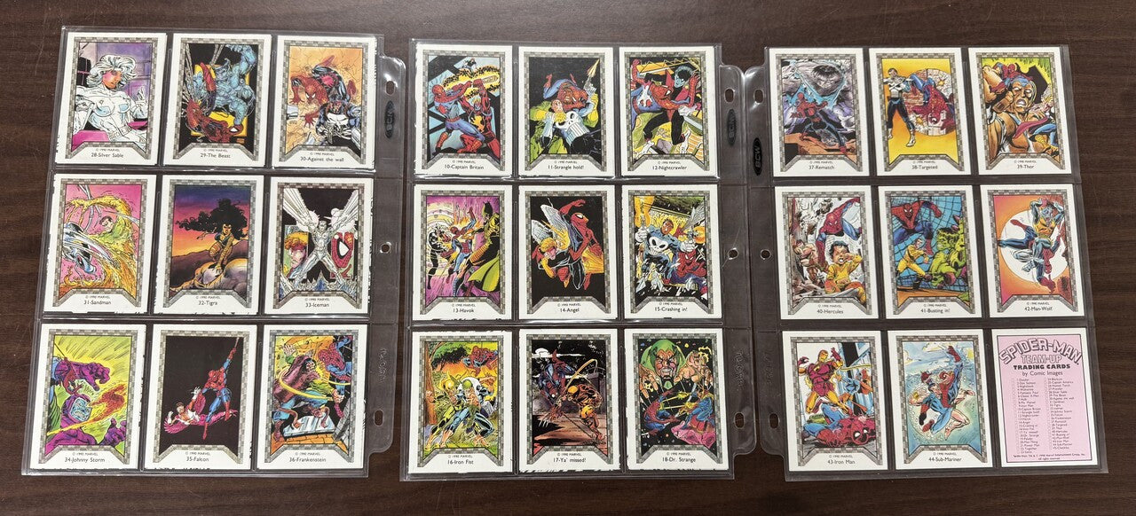 1990 Marvel Comic Images Spider-Man Team-Up Complete Card Set (45)