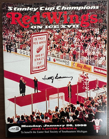 Scotty Bowman Signed Autographed Red Wings On Ice Cup Champs Magazine JSA