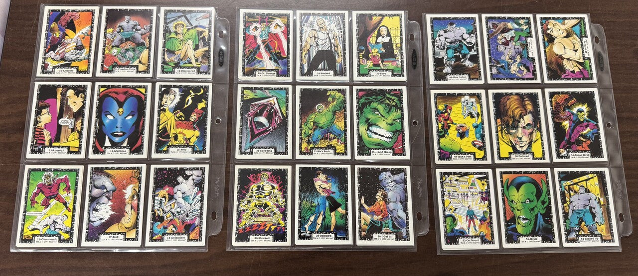1991 Marvel Comic Images The Incredible Hulk Complete Card Set (90) NM