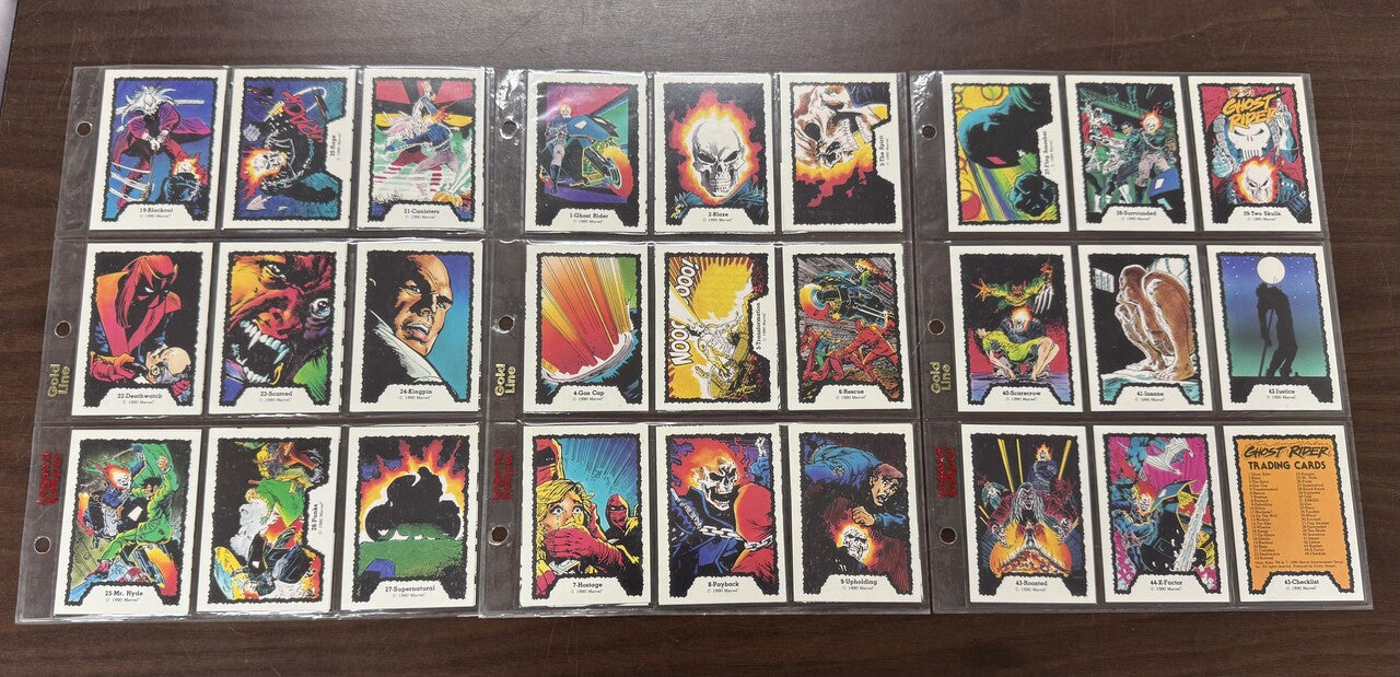 1990 Marvel Comic Images Ghost Rider Complete Card Set (45) NM