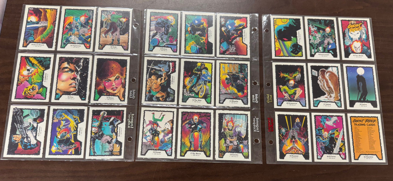 1990 Marvel Comic Images Ghost Rider Complete Card Set (45) NM