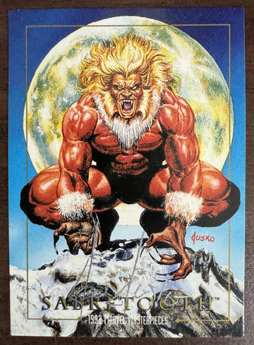 1992 SkyBox Marvel Masterpieces Jusko Signed Autographed Sabretooth JSA
