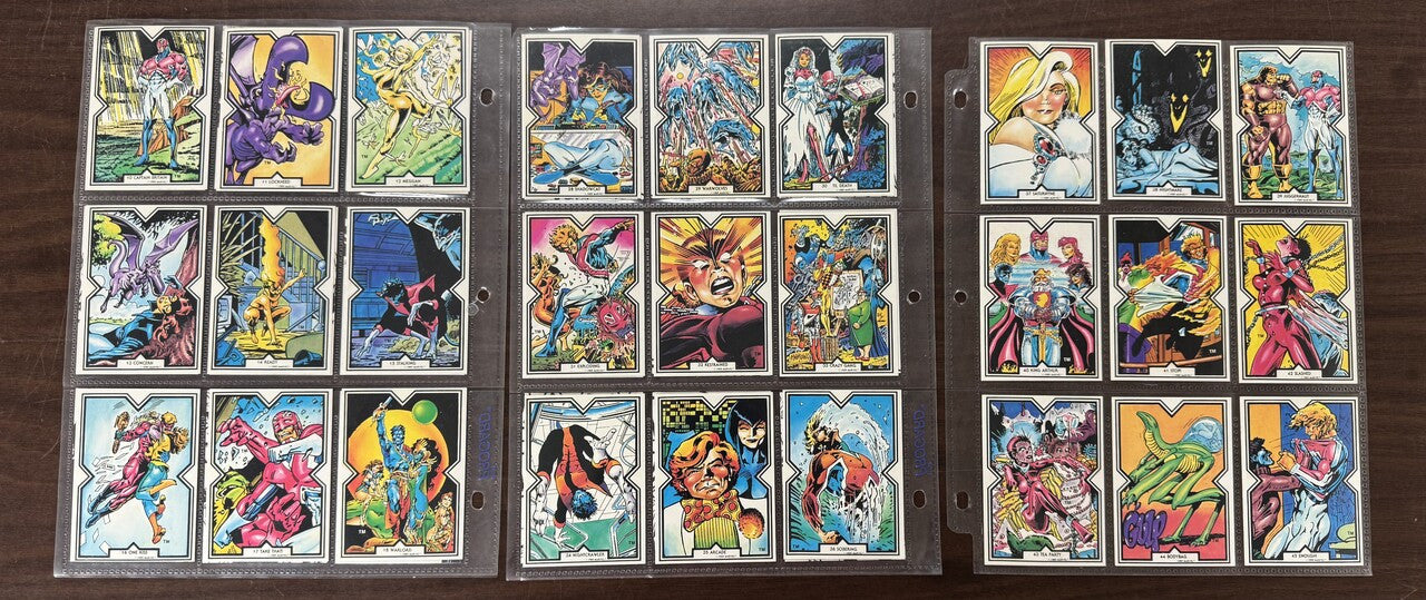 1989 Marvel Comic Images Excalibur Complete Card Set (45) NM
