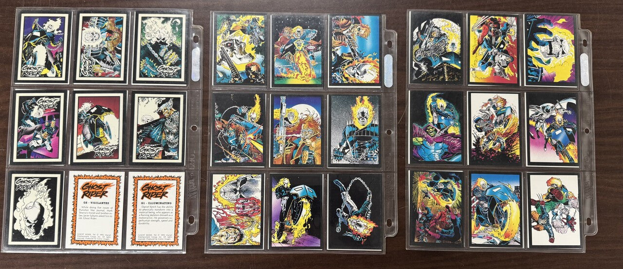 1992 Marvel Comic Images Ghost Rider II Complete Set (78) Plus G1-10 Inserts NM