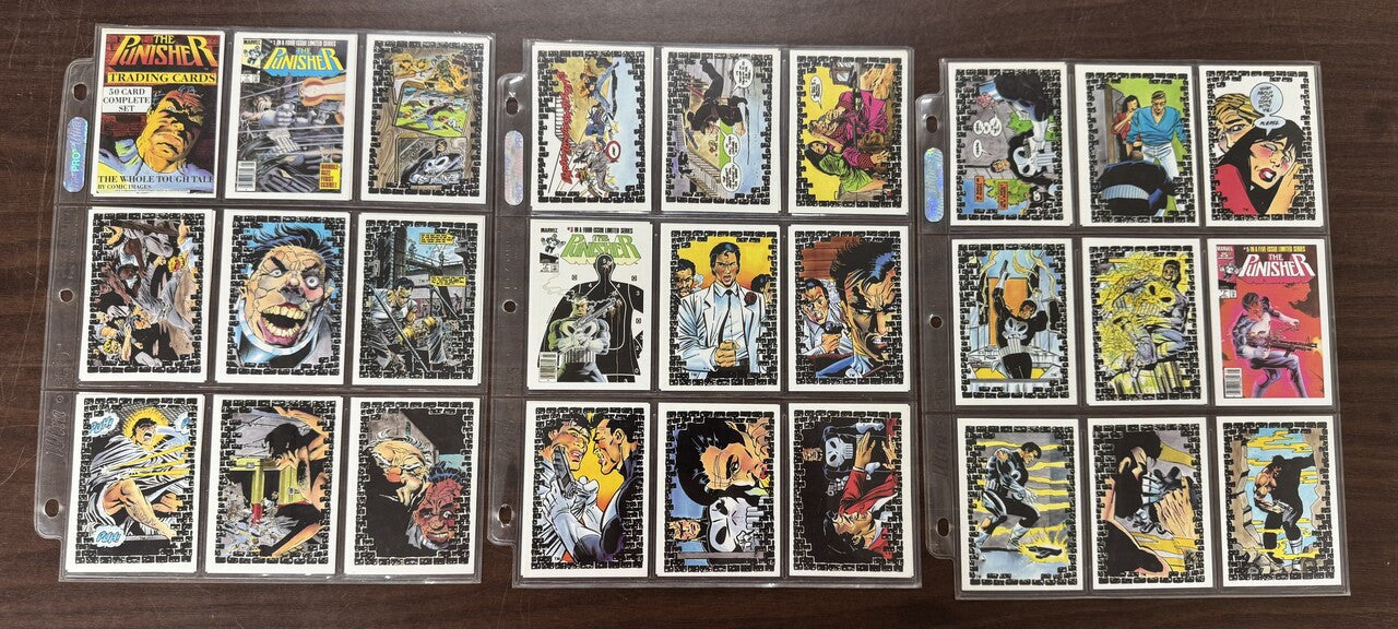 1988 Marvel Comic Images The Punisher Whole Tough Tale Complete Card Set (50) NM