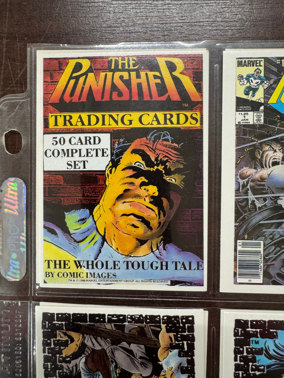 1988 Marvel Comic Images The Punisher Whole Tough Tale Complete Card Set (50) NM