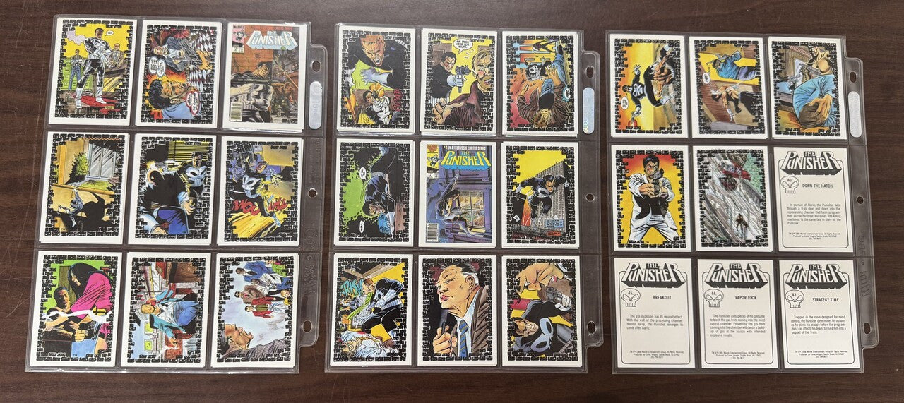 1988 Marvel Comic Images The Punisher Whole Tough Tale Complete Card Set (50) NM