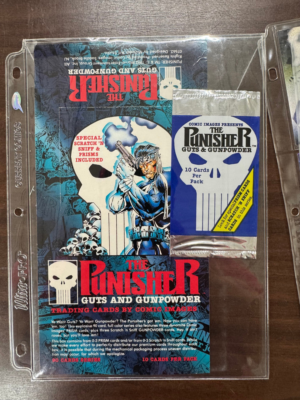 1992 Marvel The Punisher Guts and Gunpowder Complete Set (90) + Prism Inserts NM