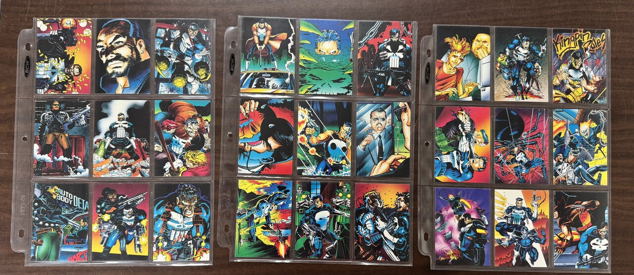 1992 Marvel The Punisher Guts and Gunpowder Complete Set (90) + Prism Inserts NM