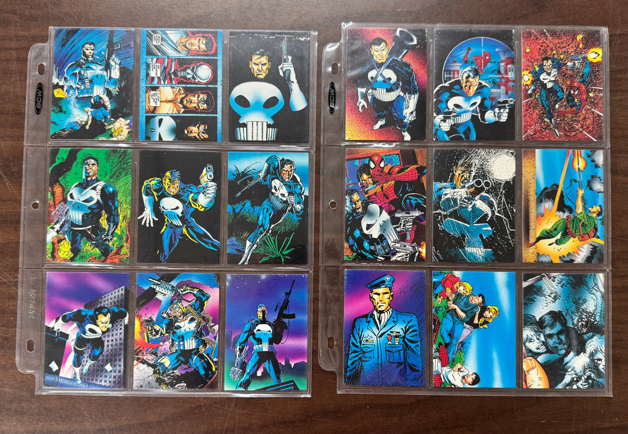 1992 Marvel The Punisher Guts and Gunpowder Complete Set (90) + Prism Inserts NM