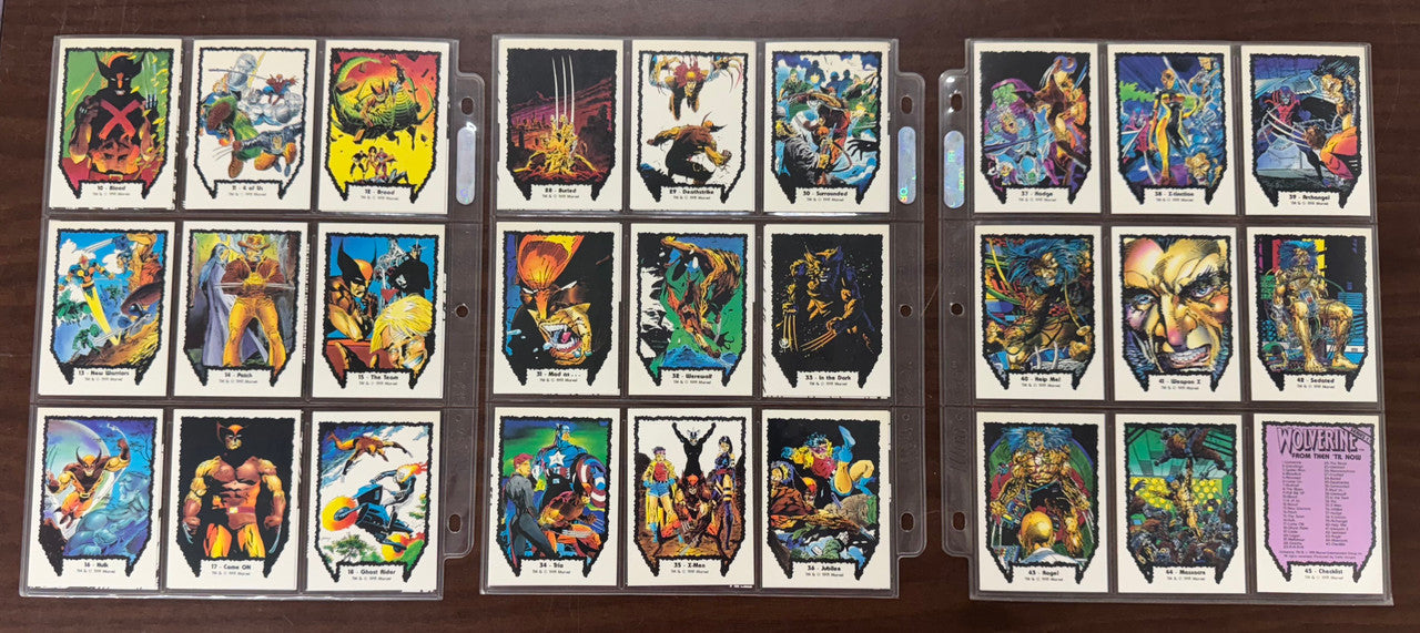1991 Marvel Wolverine From Then 'Til Now Series 1 Complete Card Set (45) NM